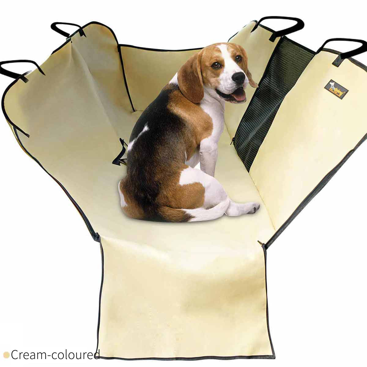 Beige Dog Car Seat Protector