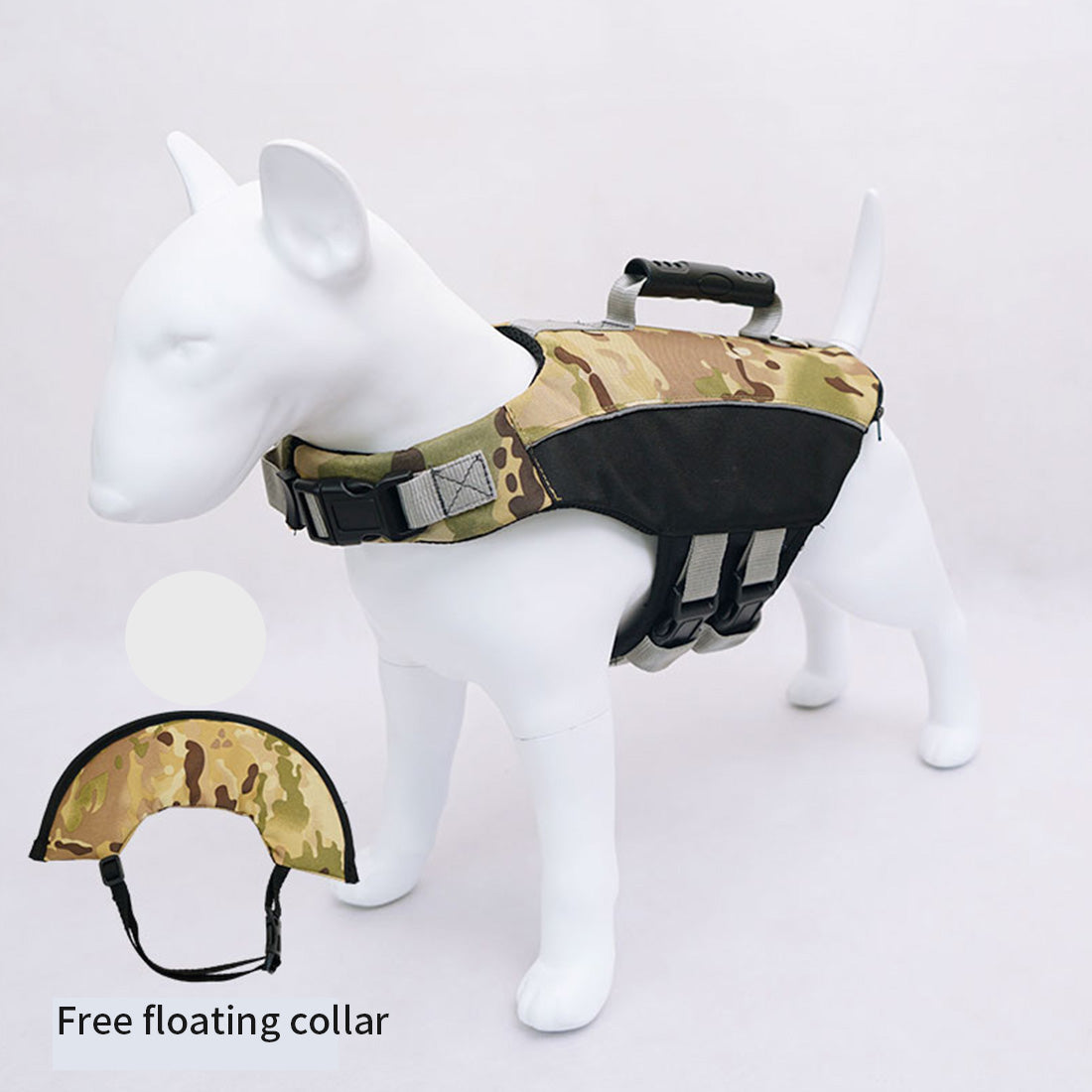 Green Camo Dog Life Jacket - Large