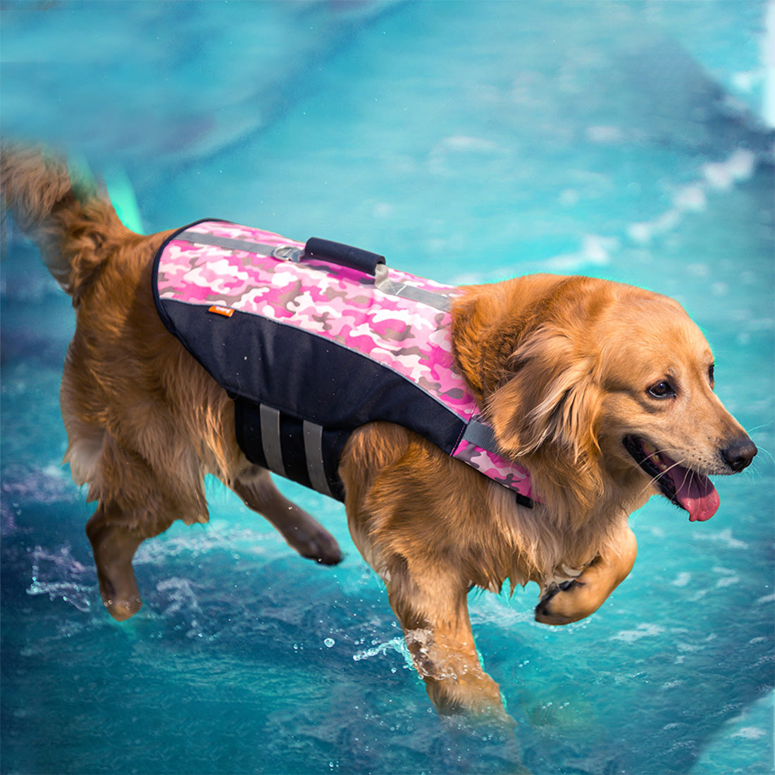 Blue Camo Dog Life Jacket - Extra Large